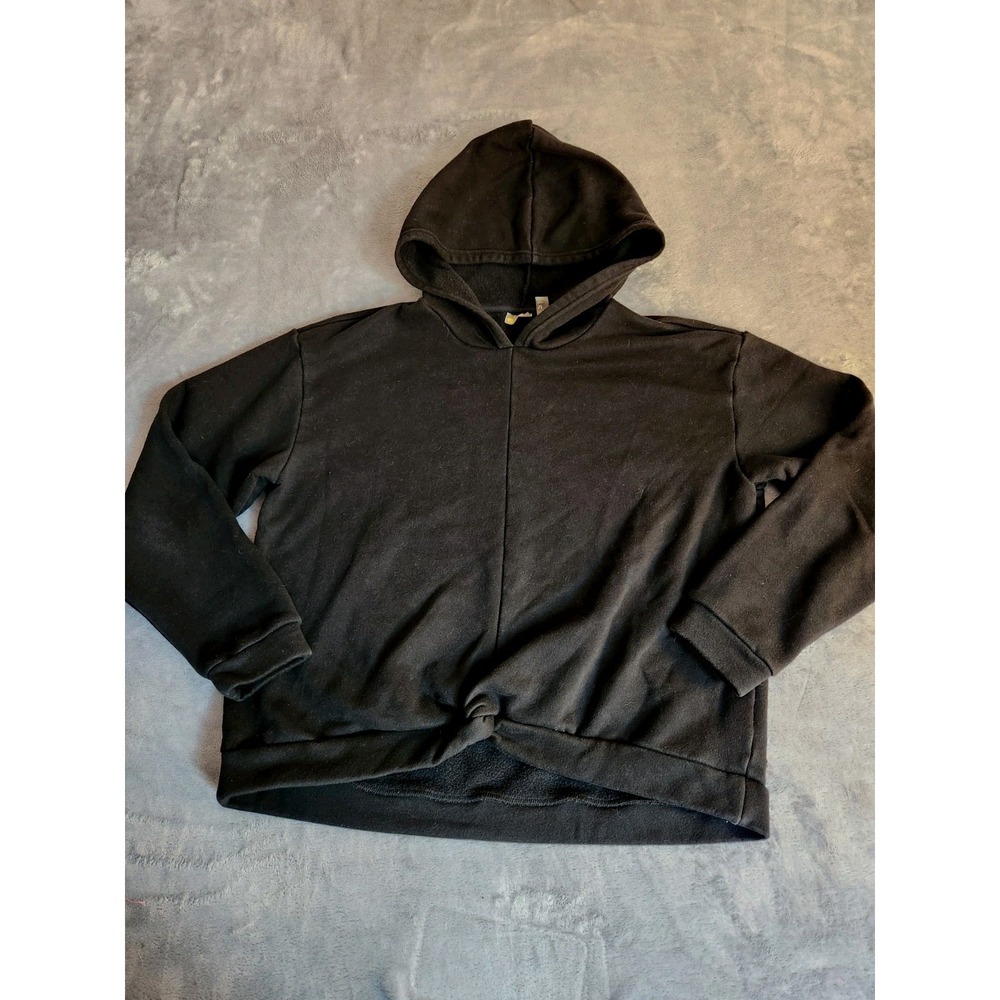 ZELLA Hoodie Top M Medium Black Womens Twist Front Sweatshirt Nordstrom